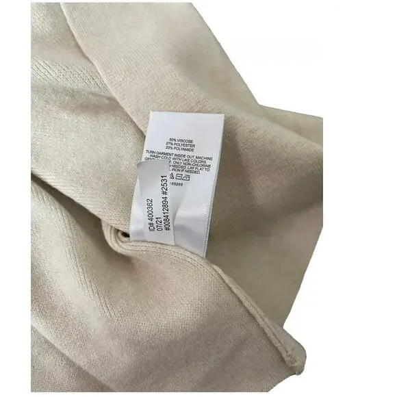 Express Knit Cardigan Duster Long Sleeve Open Front Cream Size Large - NWT - Picture 7 of 9